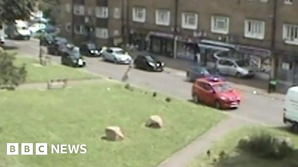 CCTV footage released after girl throws herself out a 'stolen' car BBC News