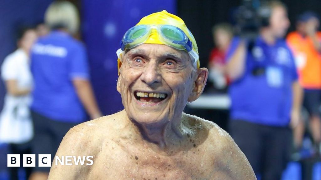 Swimmer 99 Breaks World Record In Australia Bbc News