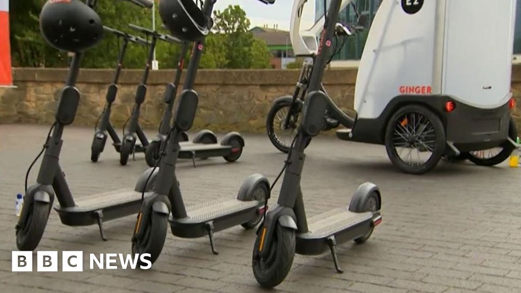 Chester escooter hire scheme suspended BBC News