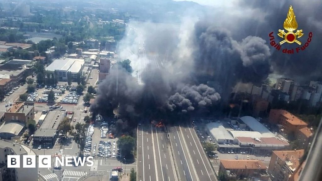 Bologna crash: Tanker truck fireball kills two and injures dozens