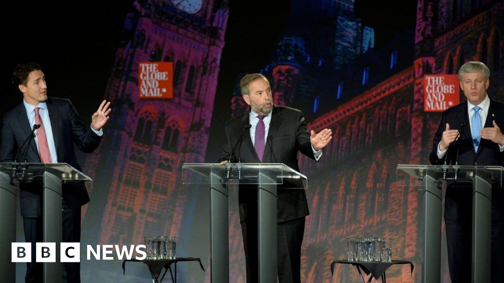 Canadian Leaders Gone Wild In Three way Debate Battle BBC News