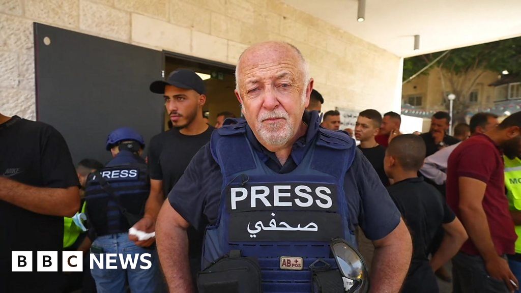 The scene at the hospital near Jenin's refugee camp