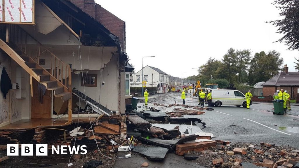 Tipton house collapses after water main bursts BBC News