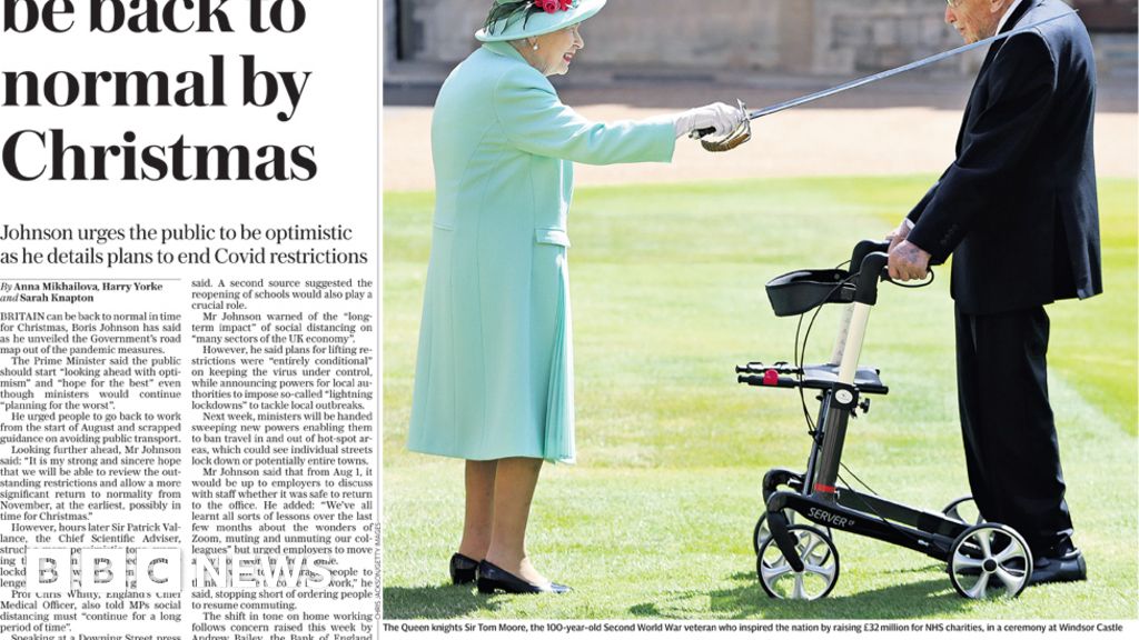 The Papers: 'Normal by Christmas' and 'secret' royal wedding