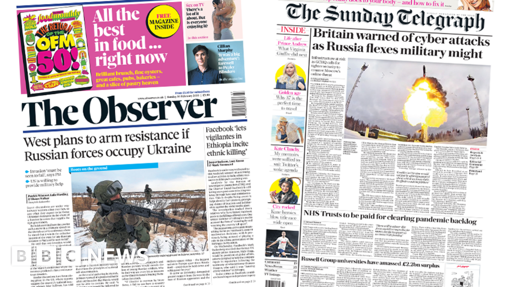 Newspaper headlines: West ‘to arm’ resistance, and cyber-attack warning
