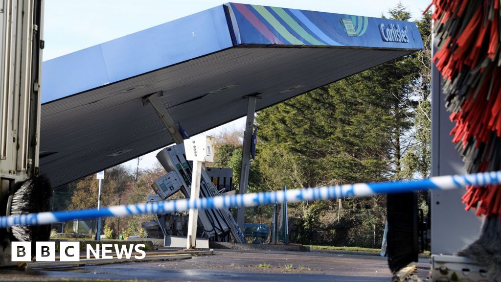 Ballynahinch: CCTV shows cash machine theft bid at petrol station