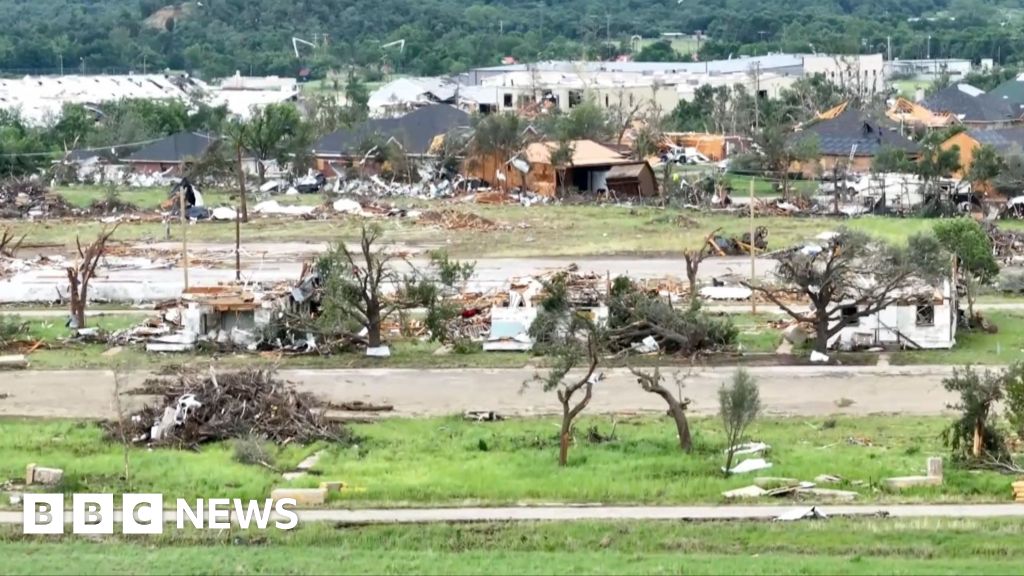 Watch: Aerial video shows destruction after tornado strikes small Texas town