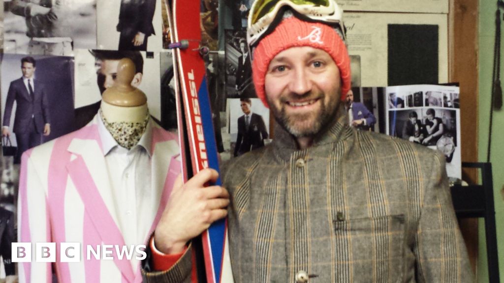 Cirencester tailor goes back in time to produce a tweed ski suit BBC News