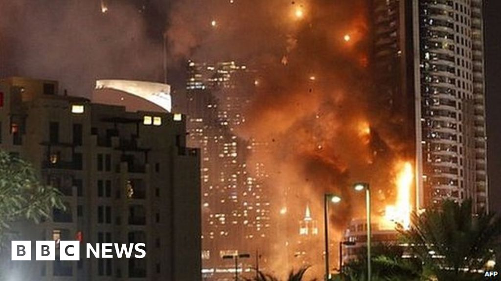 Jetpack firefighting system showcased in Dubai - BBC News