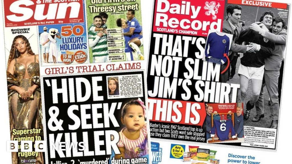 Scotland's Papers: 'Hide And Seek Killer' And Baxter Jersey Mystery ...