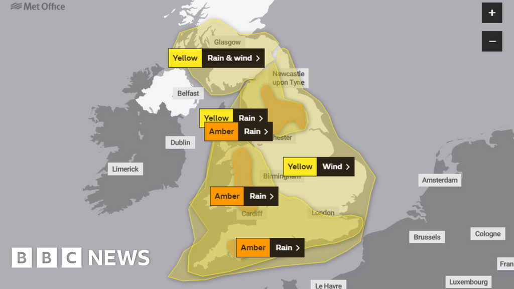 Storm Dennis Flooding likely and may 'cause danger to life' BBC News