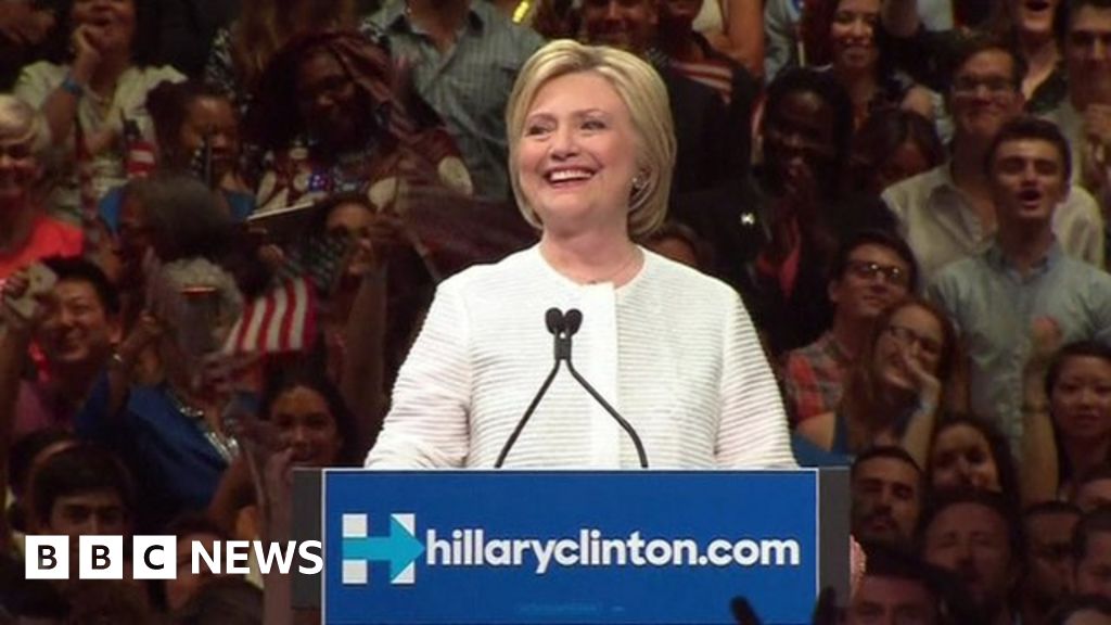 Us Election 2016 Clinton Hails Milestone For Women Bbc News