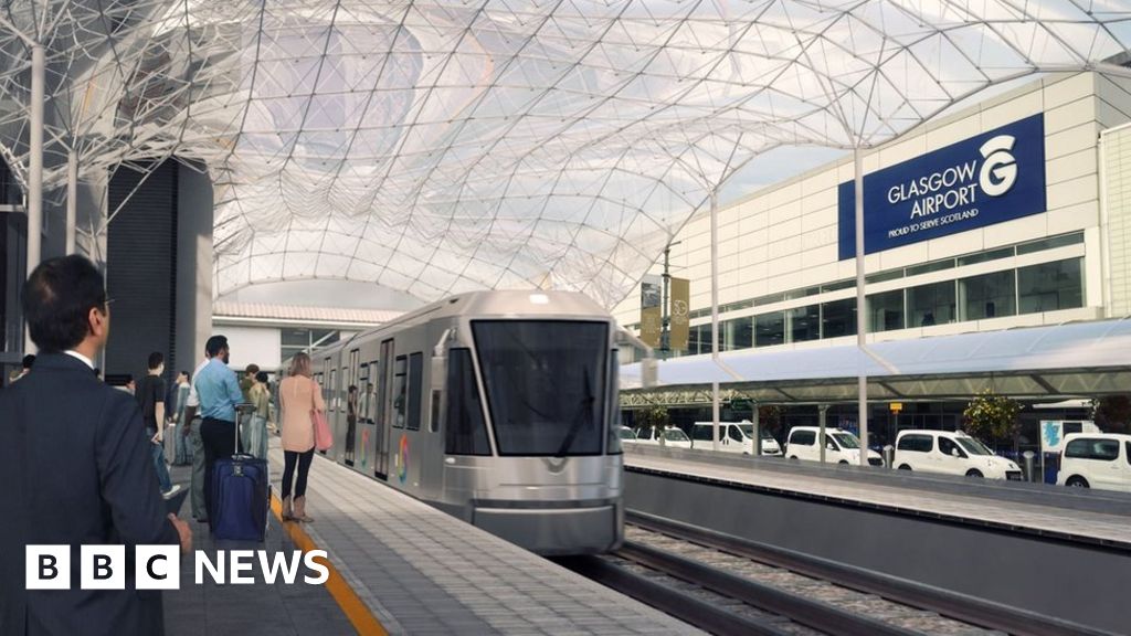 Tram Train service from Glasgow Airport artist impression