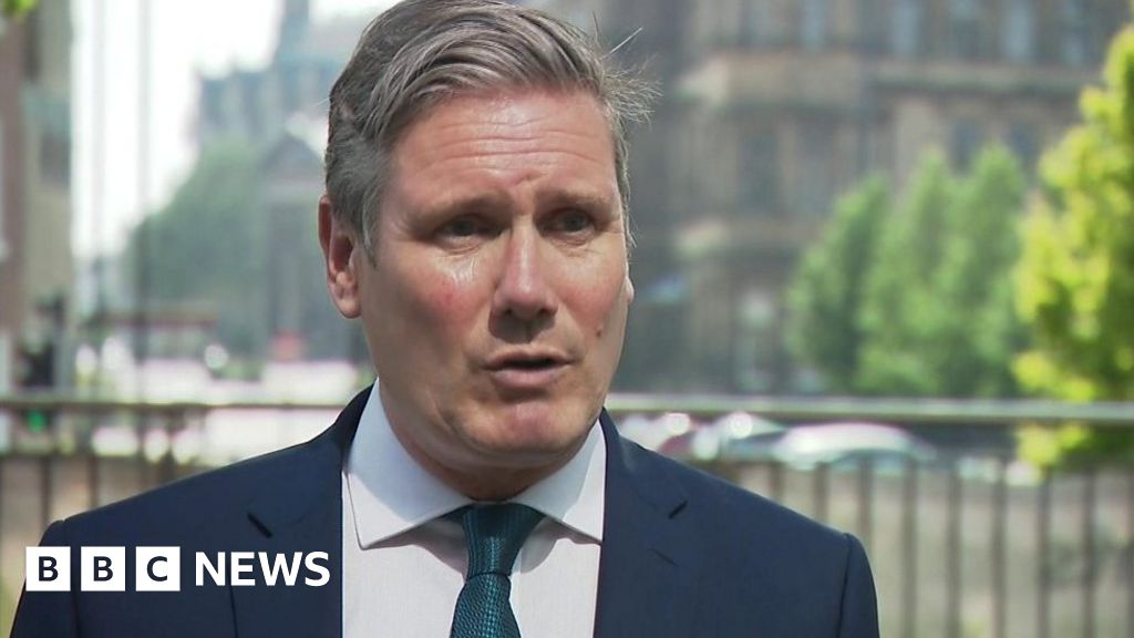 Starmer on changing A-level exam results in England - BBC News