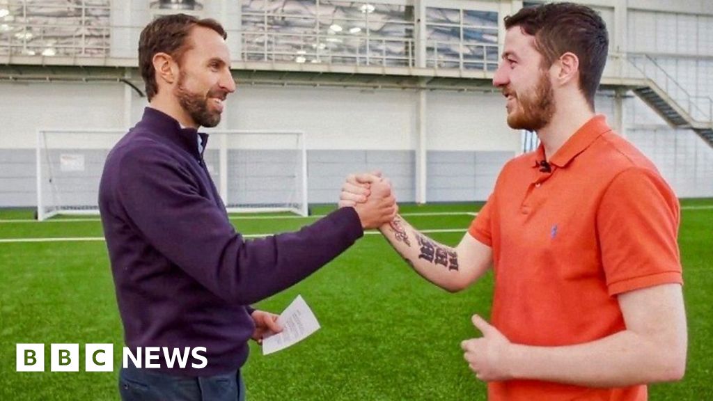 Gareth Southgate's surprise for former football hooligan