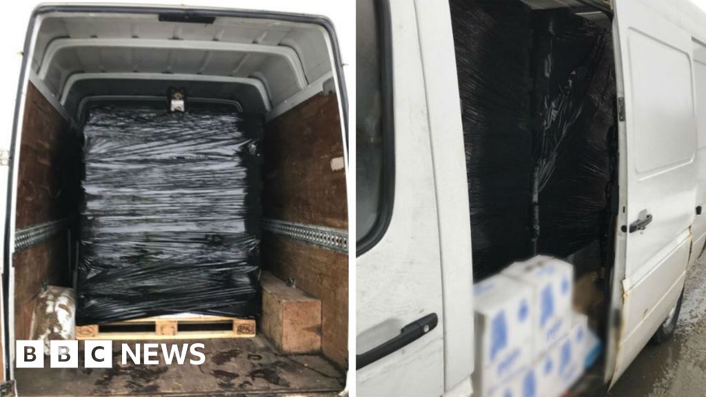 5,000 cans of lager on overweight van on A1 at Brampton - BBC News