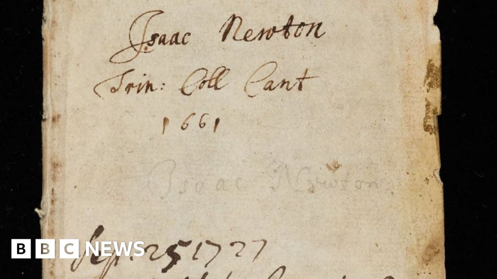 Sir Isaac Newton's notes among Cambridge web gallery 'treasures'
