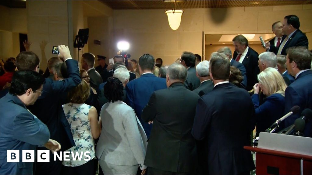 Republican Congress members storm impeachment hearing Republican Congress members storm impeachment hearing