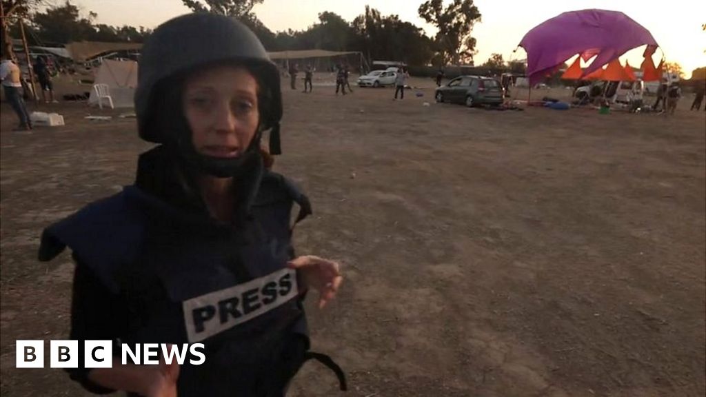 Shots fired as BBC visits scene of Israel festival massacre