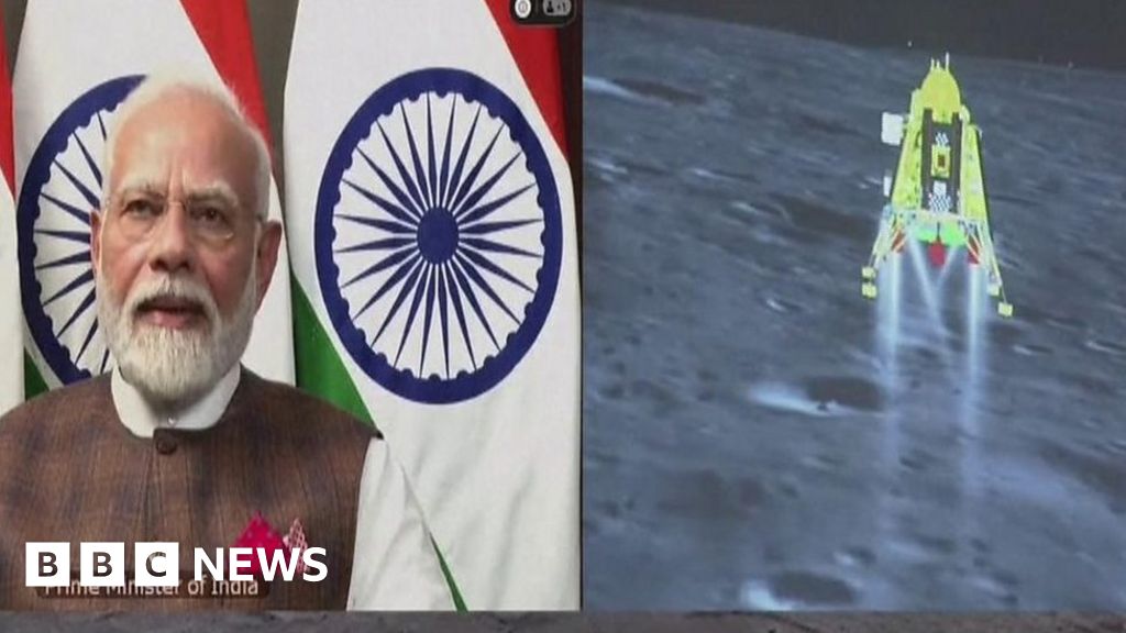 Watch India’s successful landing on the Moon