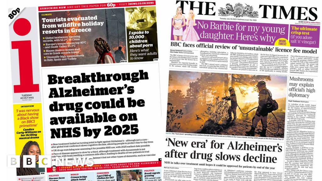 Newspaper review: ‘Breakthrough Alzheimer’s drug’ and Greek wildfires