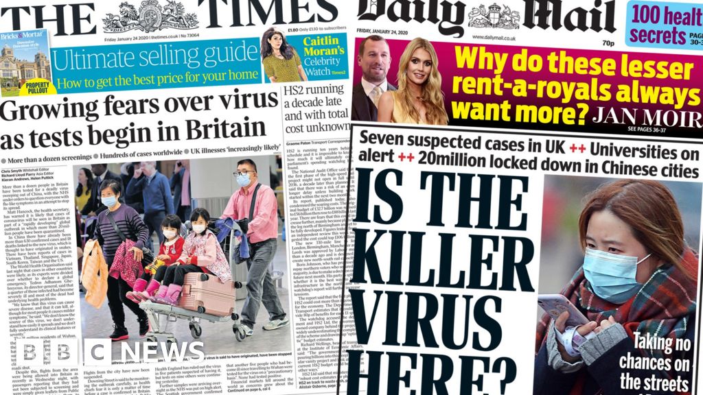 Newspaper Headlines Tests For Killer Virus In Britain And Hs2 Report