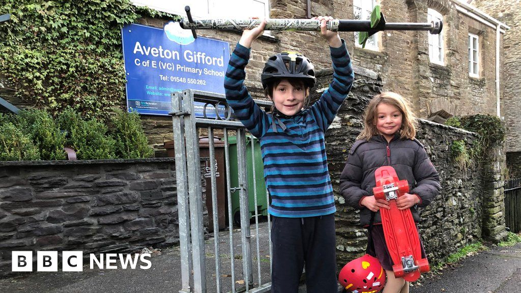 Devon boy completes charity pogo stick challenge BBC News