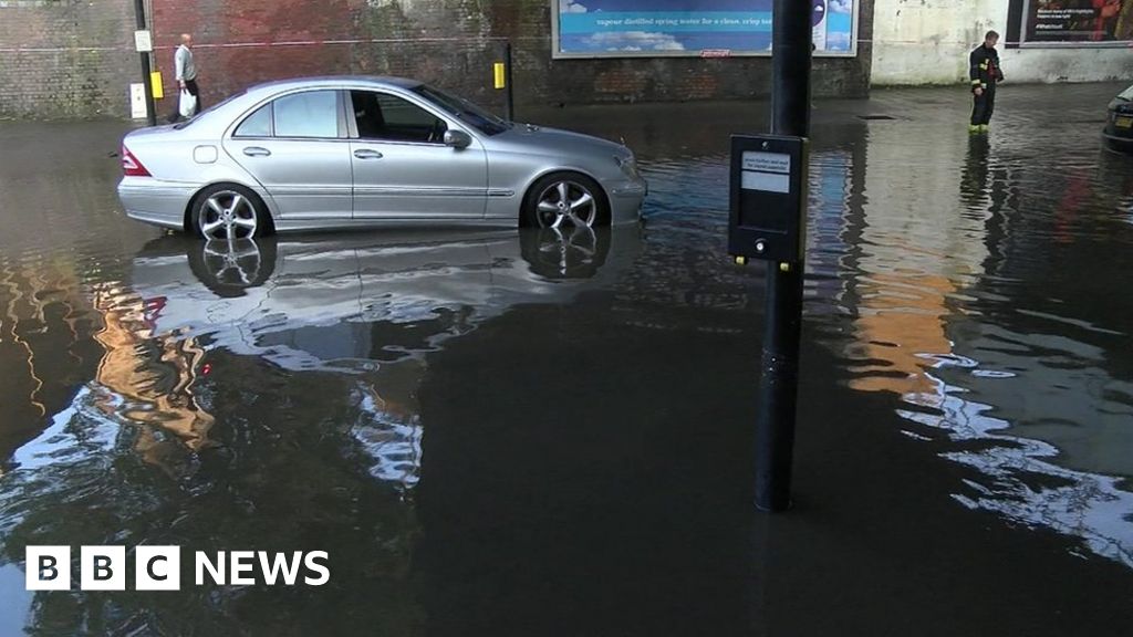 Children Rescued As Flash Floods Hit Parts Of UK - BBC News