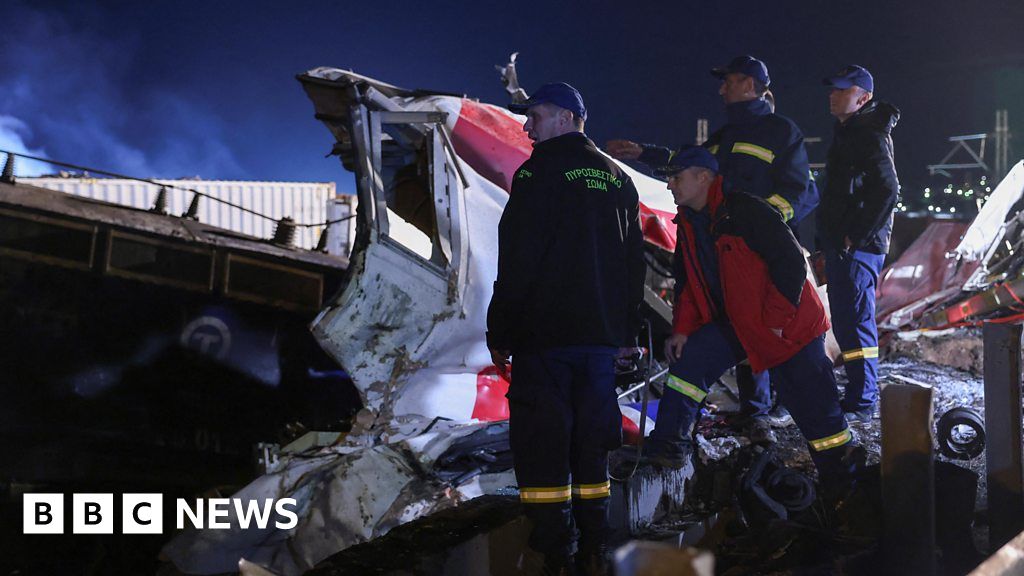 Greece train crash: Rescuers search wreckage of deadly collision