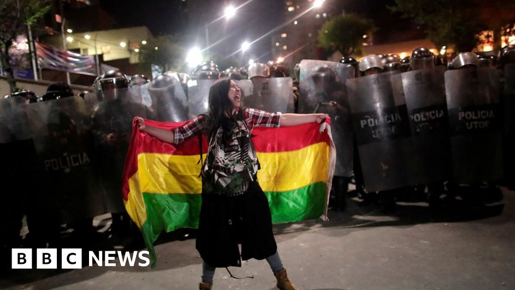 Bolivia election: Clashes as Morales appears set for victory
