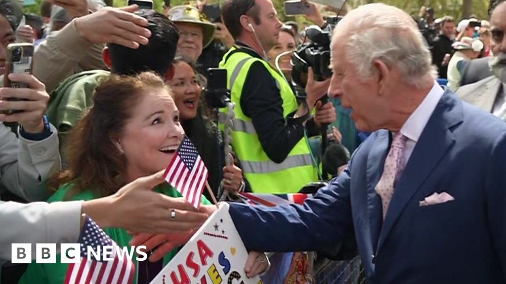 ‘We came from America’ – King Charles meets crowds lining the Mall