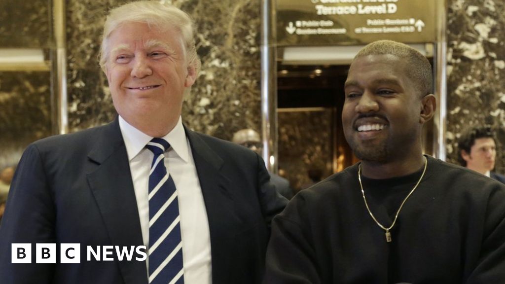 Kanye West Pictured Meeting Donald Trump In New York Bbc News