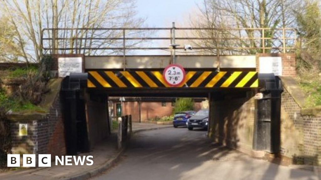 Suffolk railway bridge is most bashed in Britain - BBC News