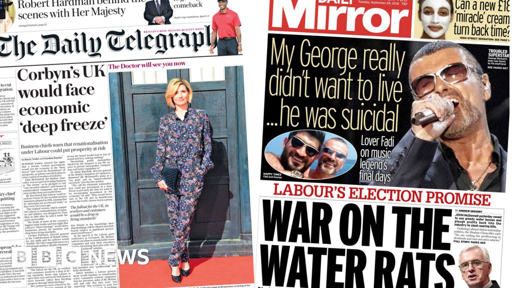 Newspaper headlines examine Labour policies BBC News