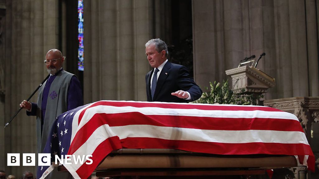 George Hw Bush Funeral The Last Words He Would Ever Say On Earth Bbc News