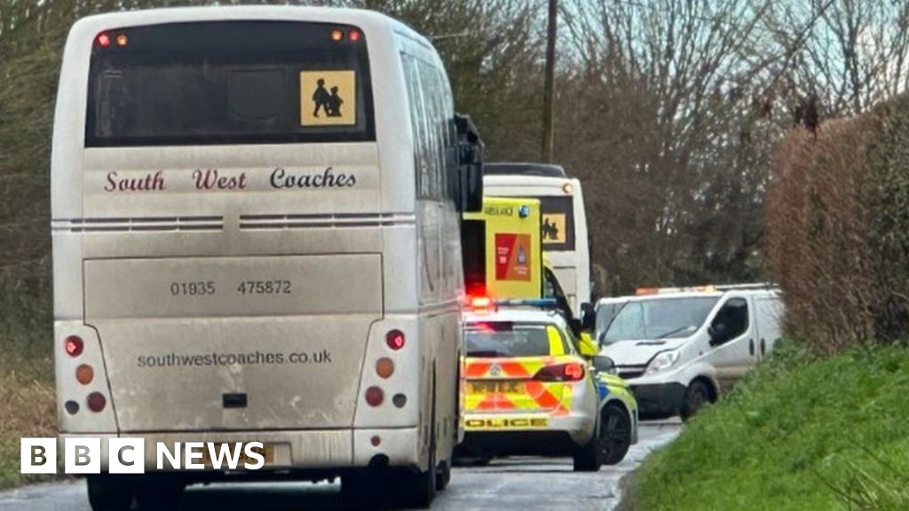 Van driver hurt in Sherborne school coach crash 
