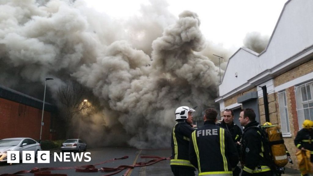 Tottenham bakery fire Building collapses at industrial bakery BBC News