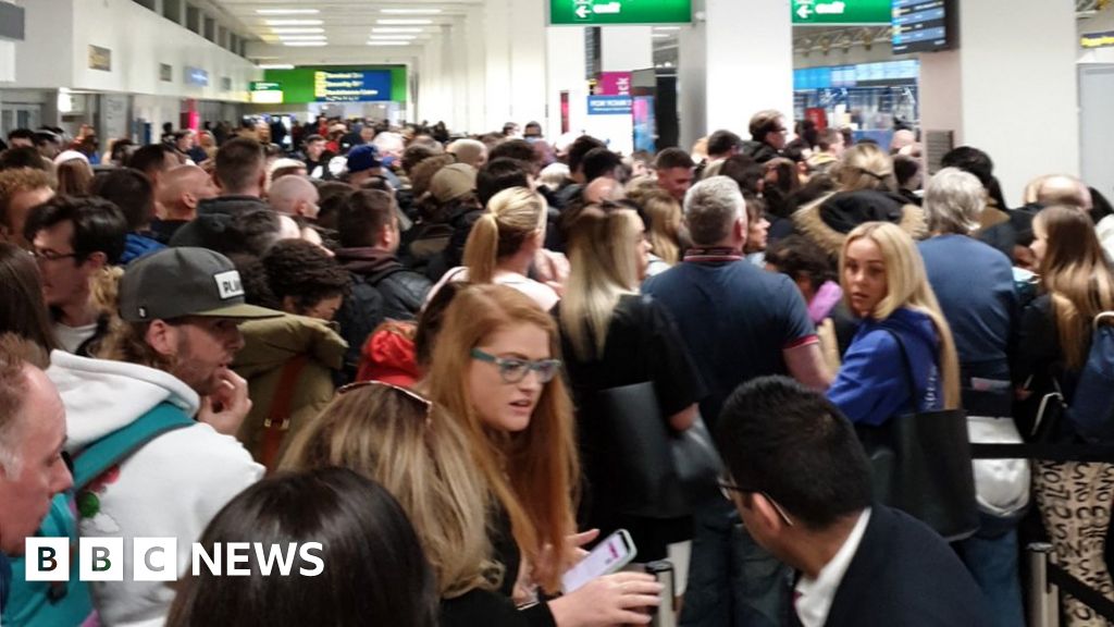 Manchester Airport: Travelers miss flights amid chaos – BBC.com