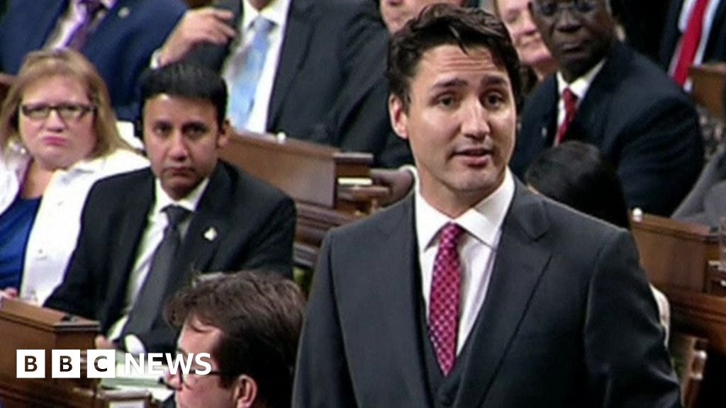 Justin Trudeau Apologises Over Mp Manhandling Bbc News 7995