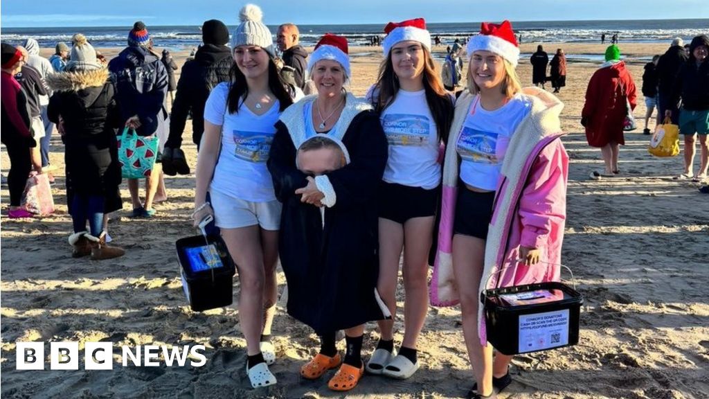 Connor Todd: Hundreds brave chilly waters in memory of teen