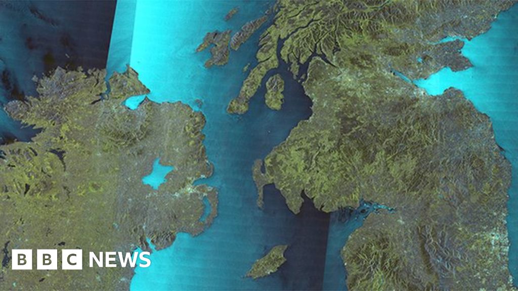 Radar satellite's stunning map of UK and Ireland