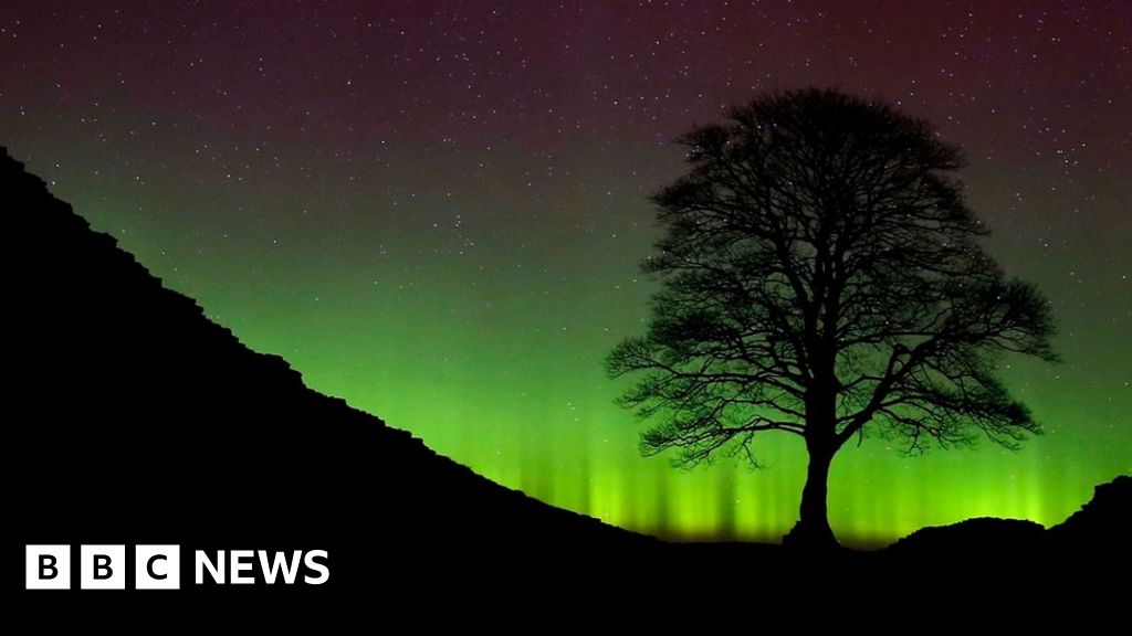 Spectacular Northern Lights illuminate sky over UK BBC News