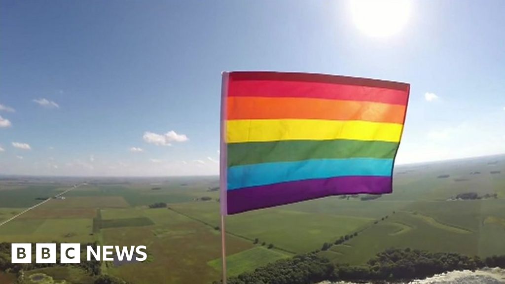 Watch Gay Pride Flag Launched Into Space Bbc News