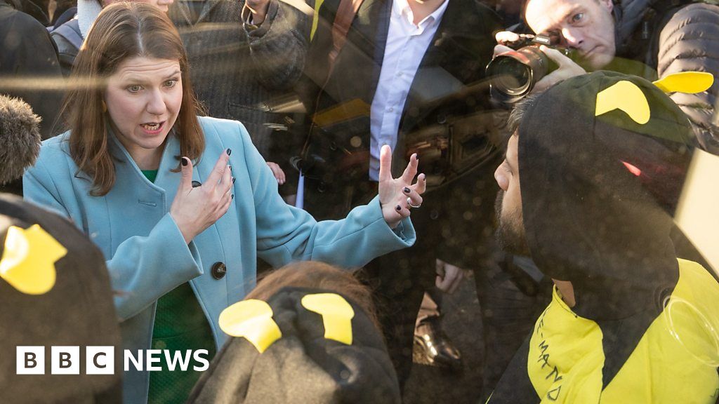 General election 2019 Lib Dem leader confronted by Extinction