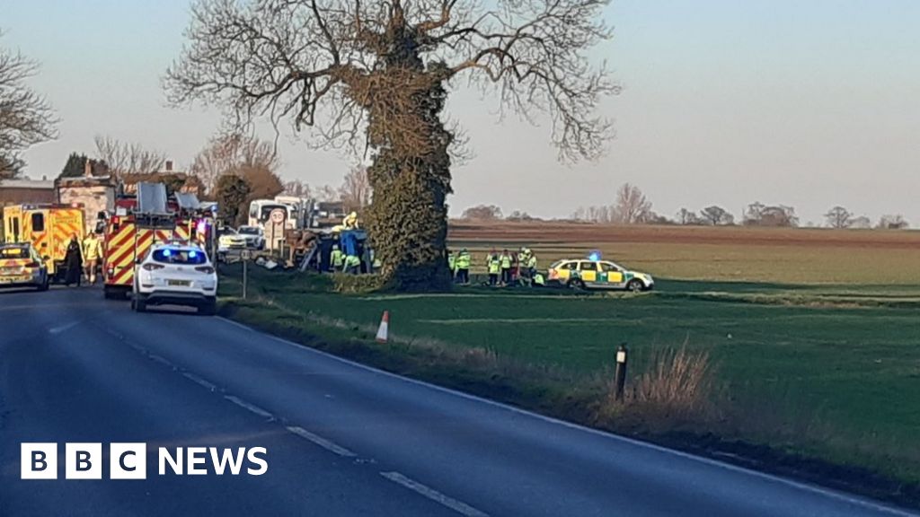 A140 Little Stonham Crash Emergency Services At Scene c News