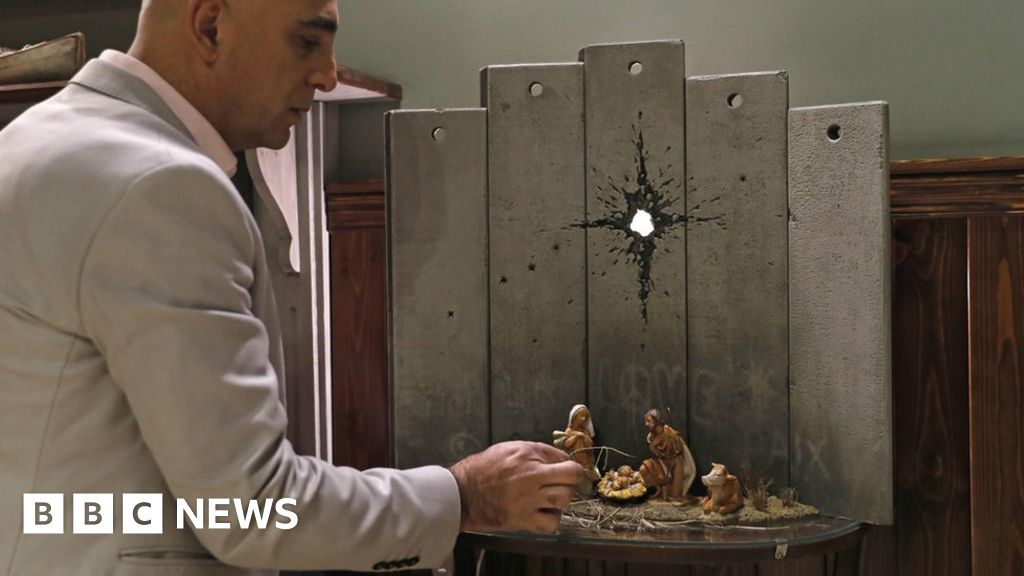 Banksy 'nativity scene' appears in Bethlehem hotel thumbnail