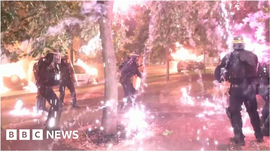 Watch: Rioters hurl fireworks at police in France