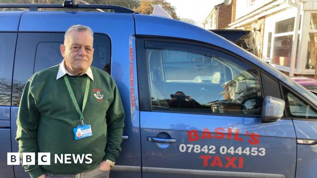 Market Drayton taxi driver Basil Brockhurst wins union jack battle