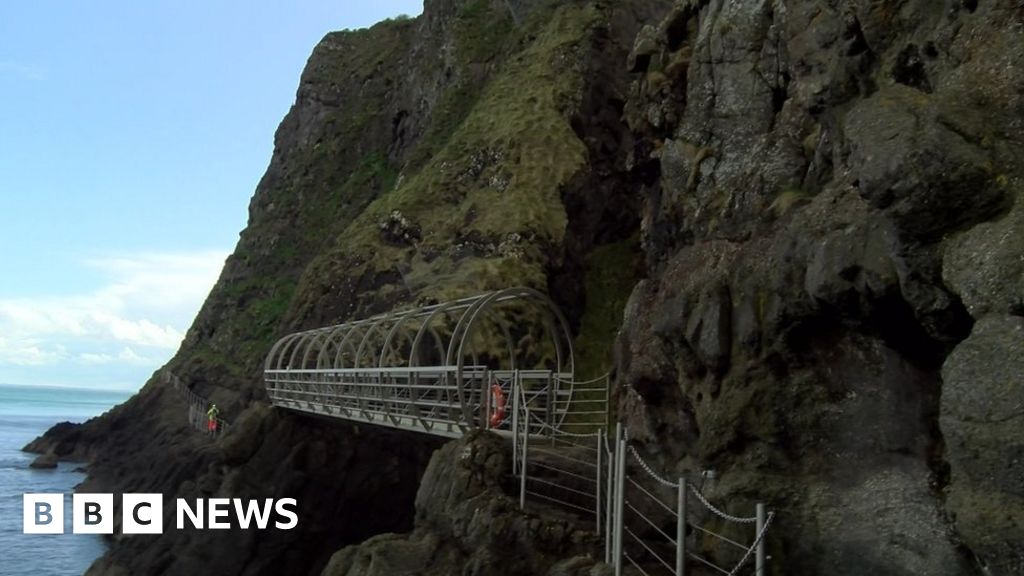 Whiteknuckle cliff walk along the Gobbins reopens BBC News