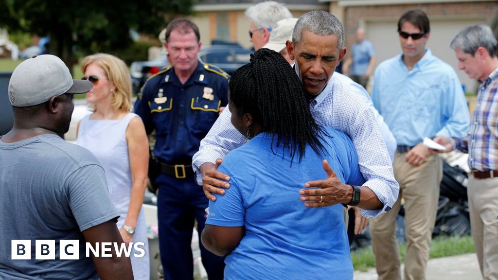 Louisiana Floods Obama Heartbroken After Tour Bbc News